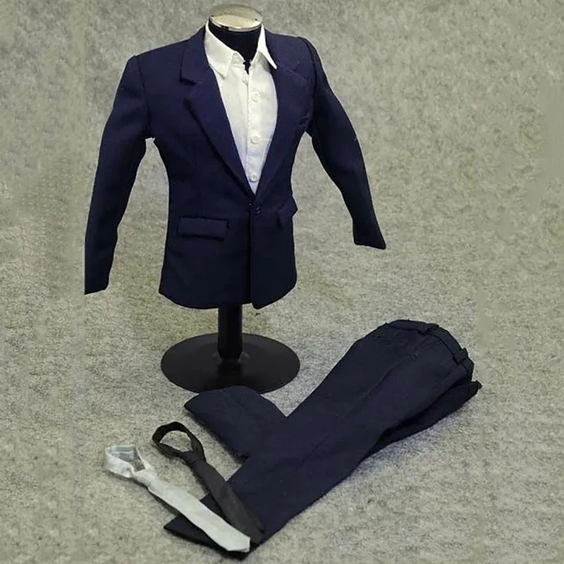 

1:6 Scale Model Male Gentleman Blue Suits Full Set Clothes With Necktie For 12Inch Action Figure Body Dolls Toys Collection Fans