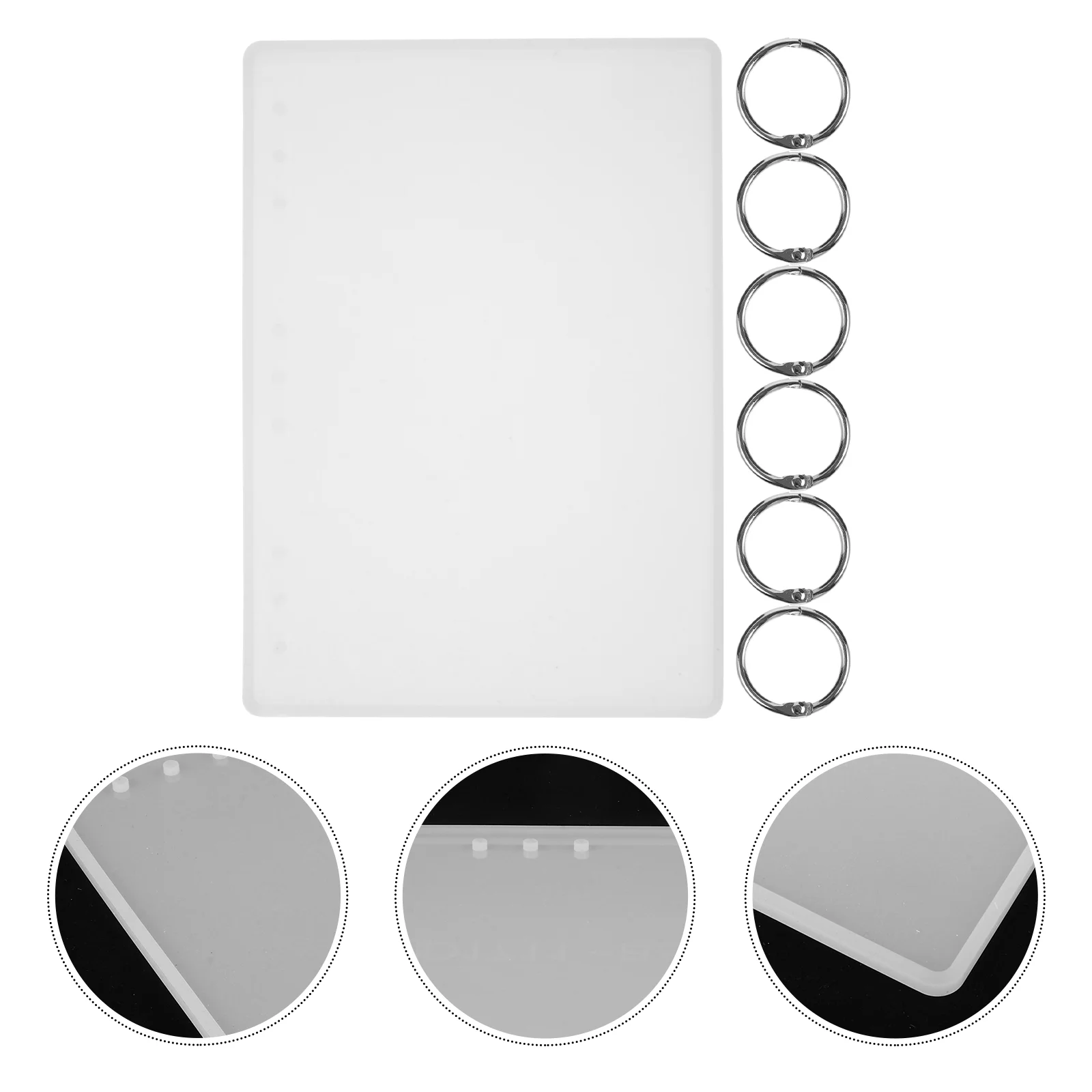 

1 Set of Binder Cover Mold Flexible Silicone Mold DIY Notepad Cover Mold Coil Notebook Mold