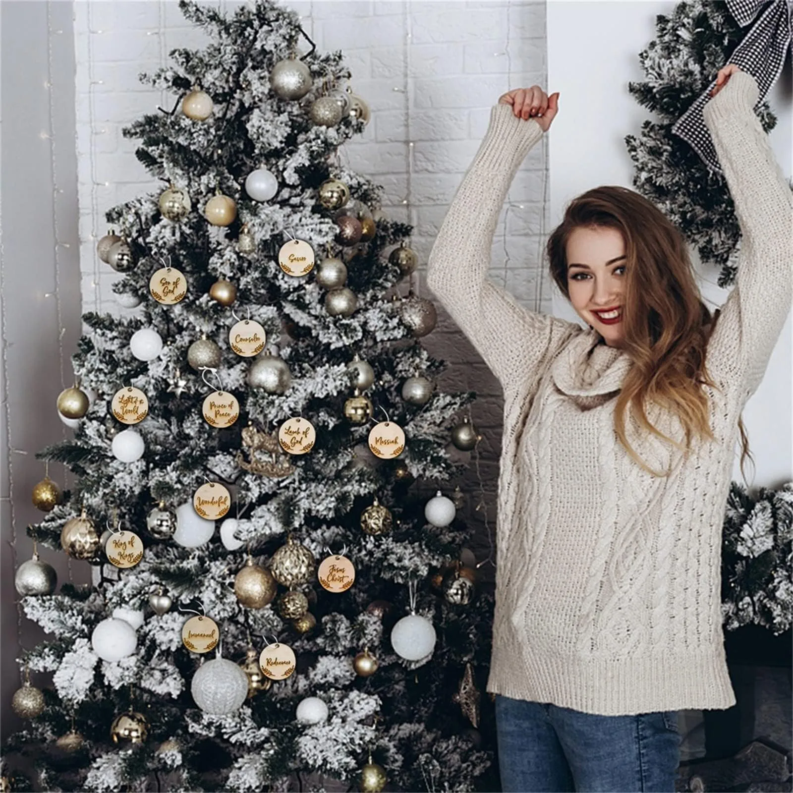 25 шт. персонализированные рождественские безделушки украшения для елки