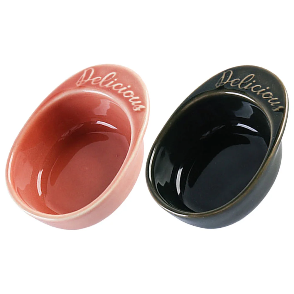 

2pcs Condiment Containers Sauce Dishes Nordic Style Ceramic Appetizer Plates