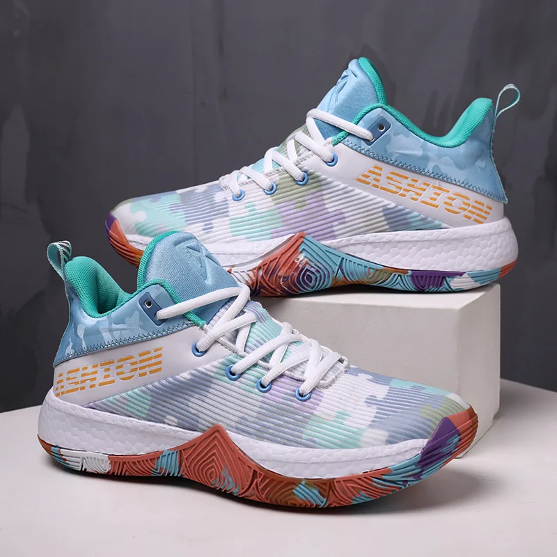 Новые кроссовки баскетбольные мужские Sneaker дышащие высокие кеды женские спортивные повседневные беговые брюки Атлетическая одежда мужчин.