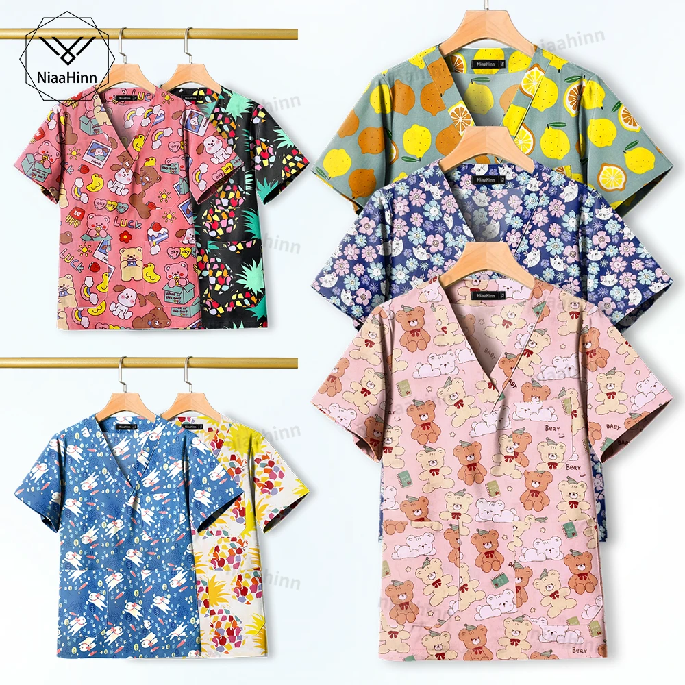 Медицинская блузка с коротким рукавом, цвет в ассортименте | AliExpress