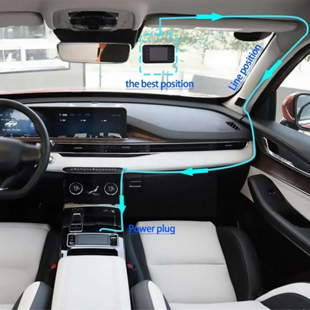 

HD Car DVR Dash Camera 2 LED Night Vision Light 120 Parking Driving Cam Dash Car Wide Video Angle Vehicle Lens Monitor Reco J1G0
