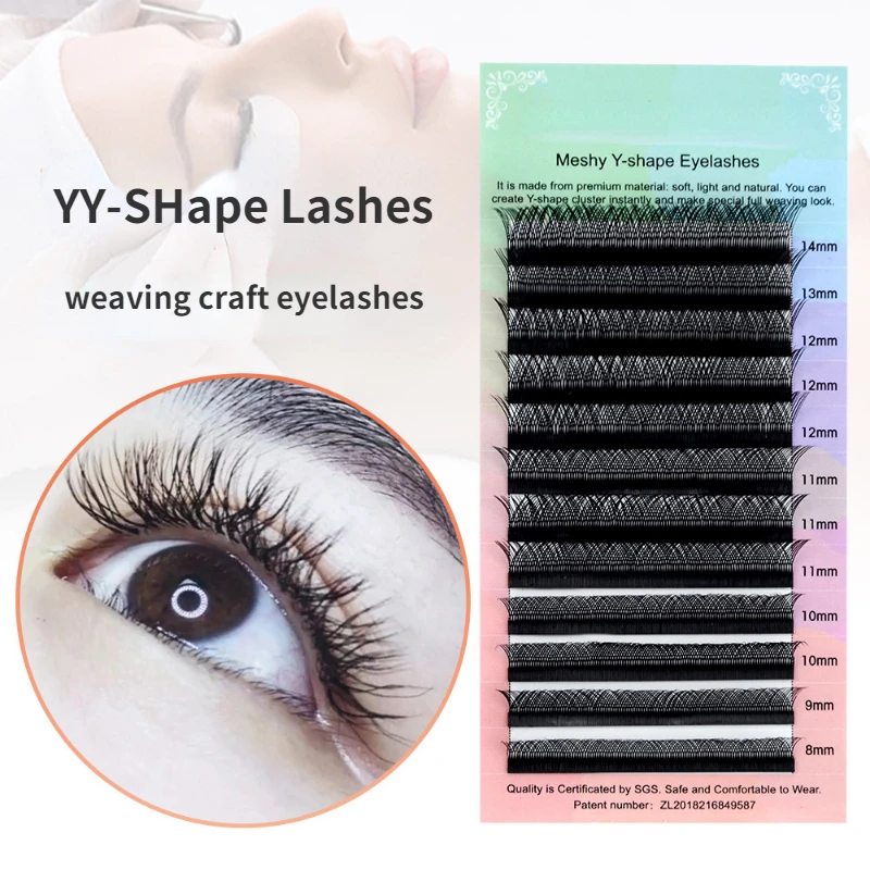 

Graft Eyelash Design Eyelash Extension Fake Mink Black Soft Personalized Eyelashes Y-Curl Eyelash Tool 8-14mm Eyelashes