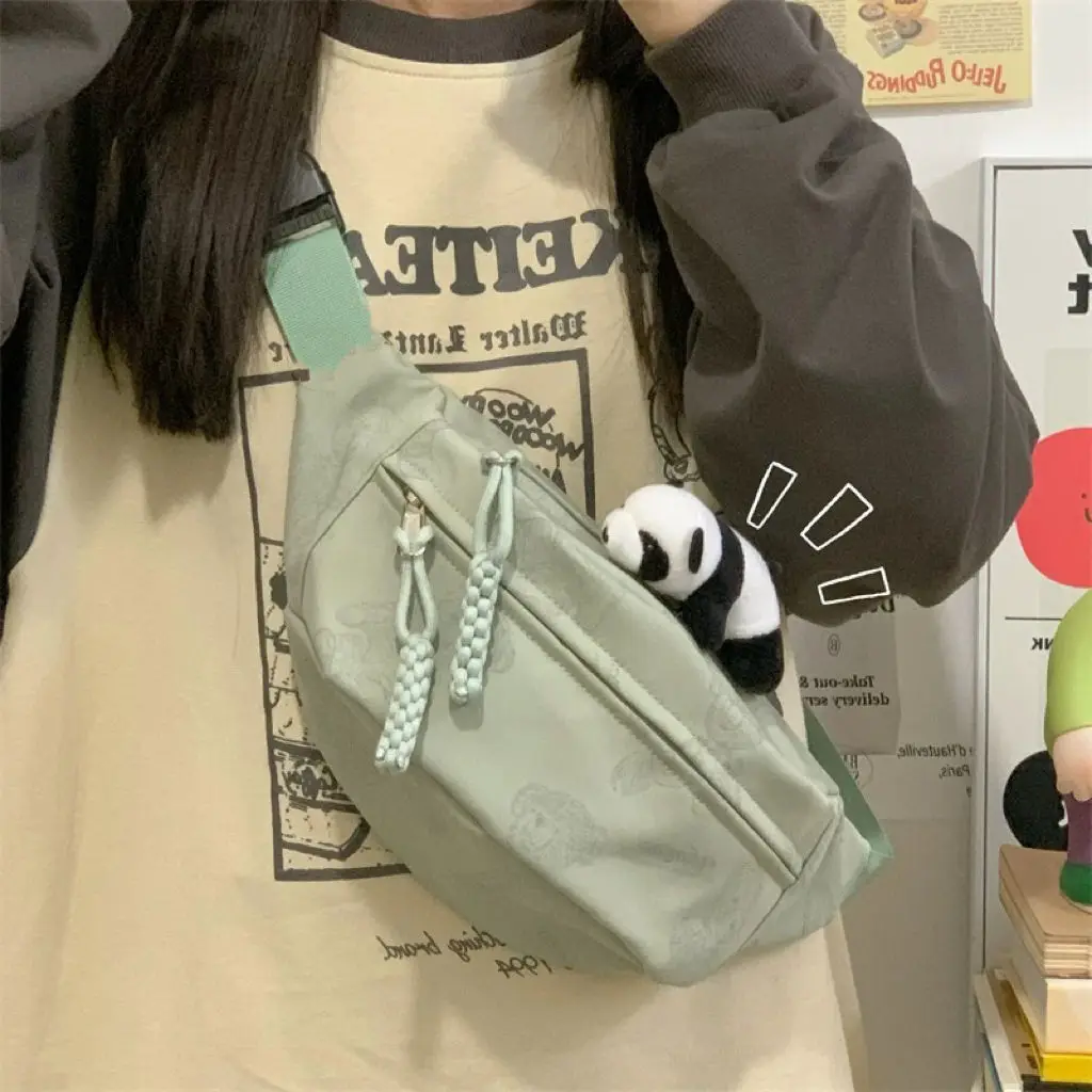2025 милая студенческая нагрудная сумка с медвежонком для девочек женская