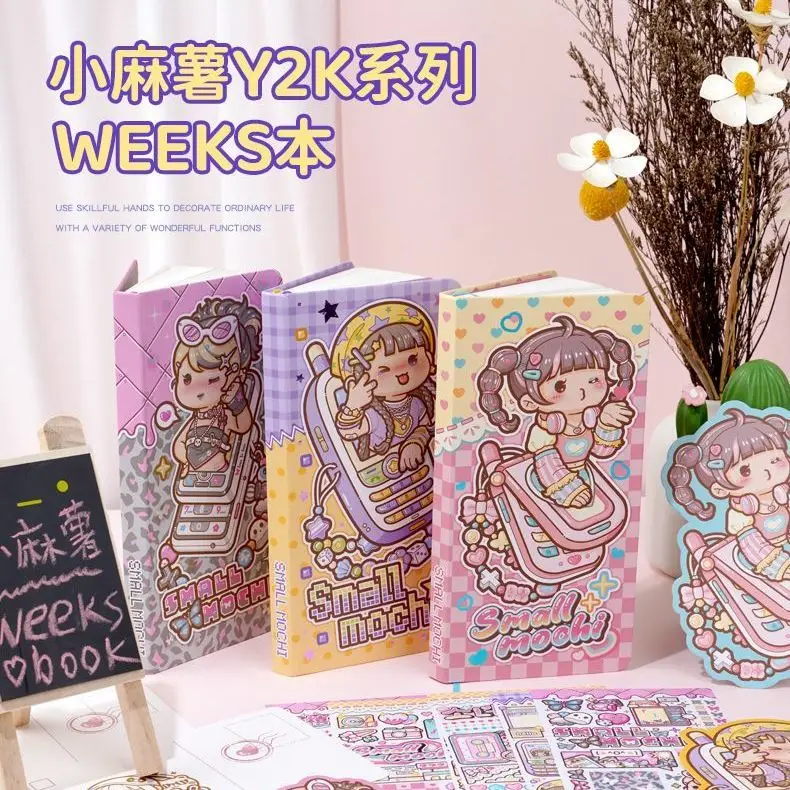 Маленькая книга Mochi New неделе Y2K книжка Ручная внутренняя страница Еженедельный