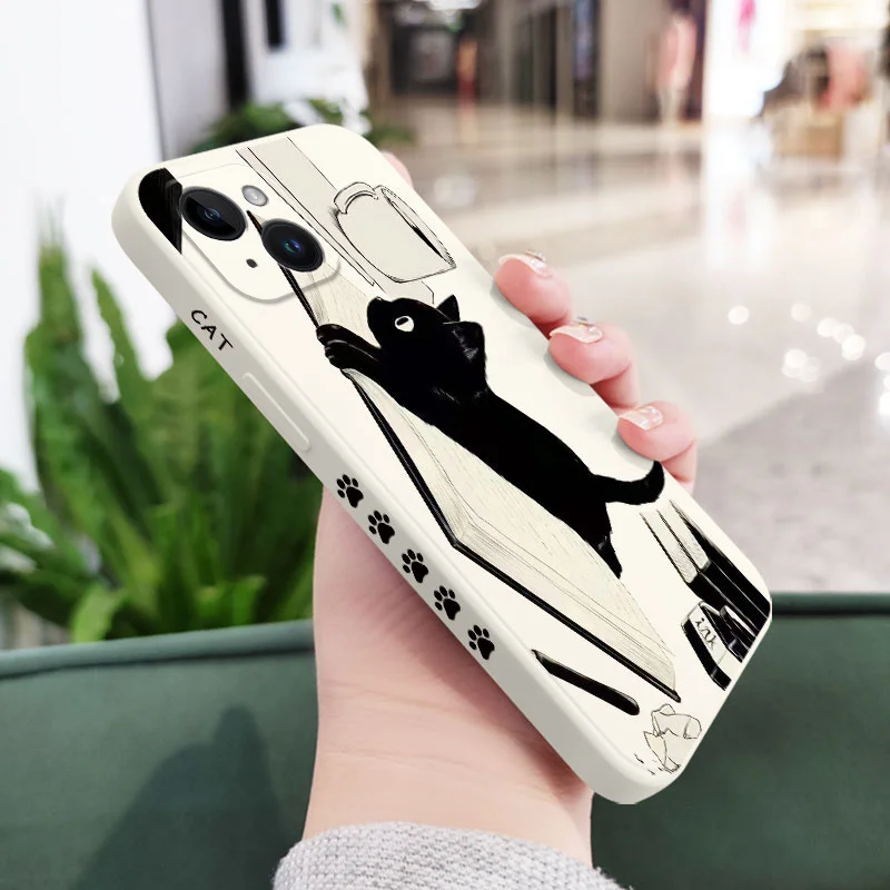 Naughty Cat Phone Case For iPhone 14 13 12 11 Pro Max Mini X XR XS SE2020 8 7 Plus 6 6S Plus Cover