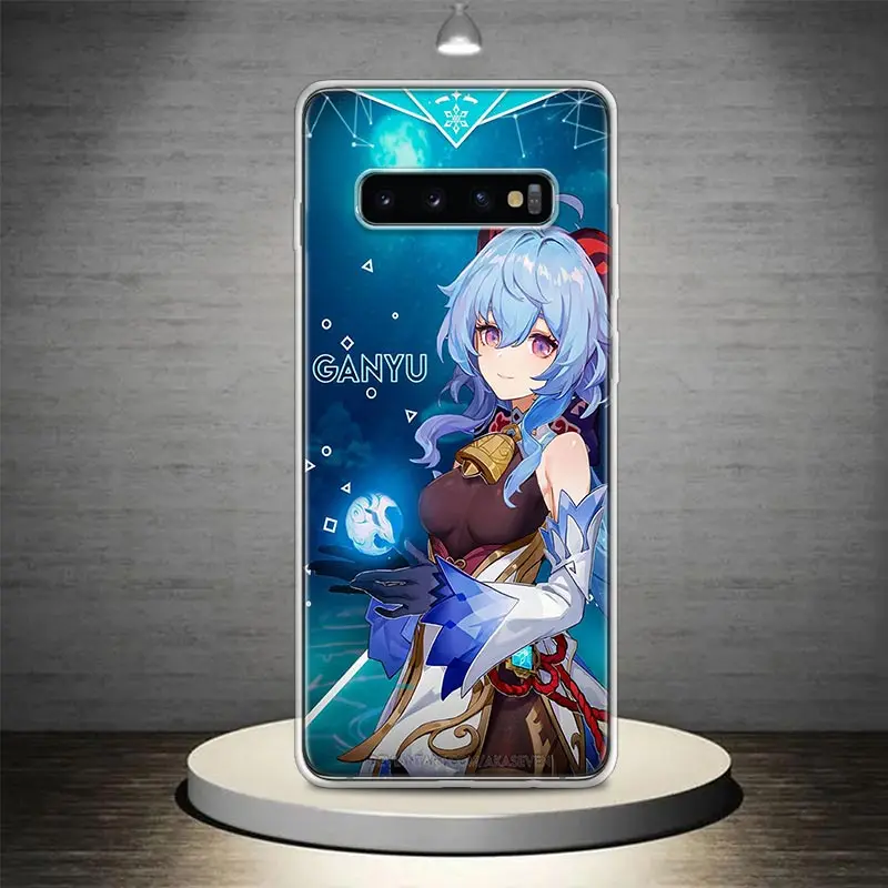 Чехол для телефона Genshin Impact Ganyu Samsung Galaxy S25 S24 S23 S22 Ultra S21 Plus S20 FE S10 S25U Soft Shell Capa Funda S2
