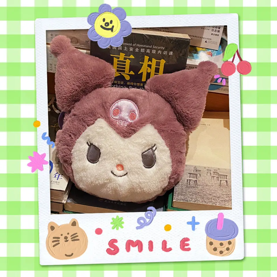 crossbody bags for women cute side bag satchels purses and handbags cartoon bags Cute Face Shoulder Bag Plush Bag Cute Girl