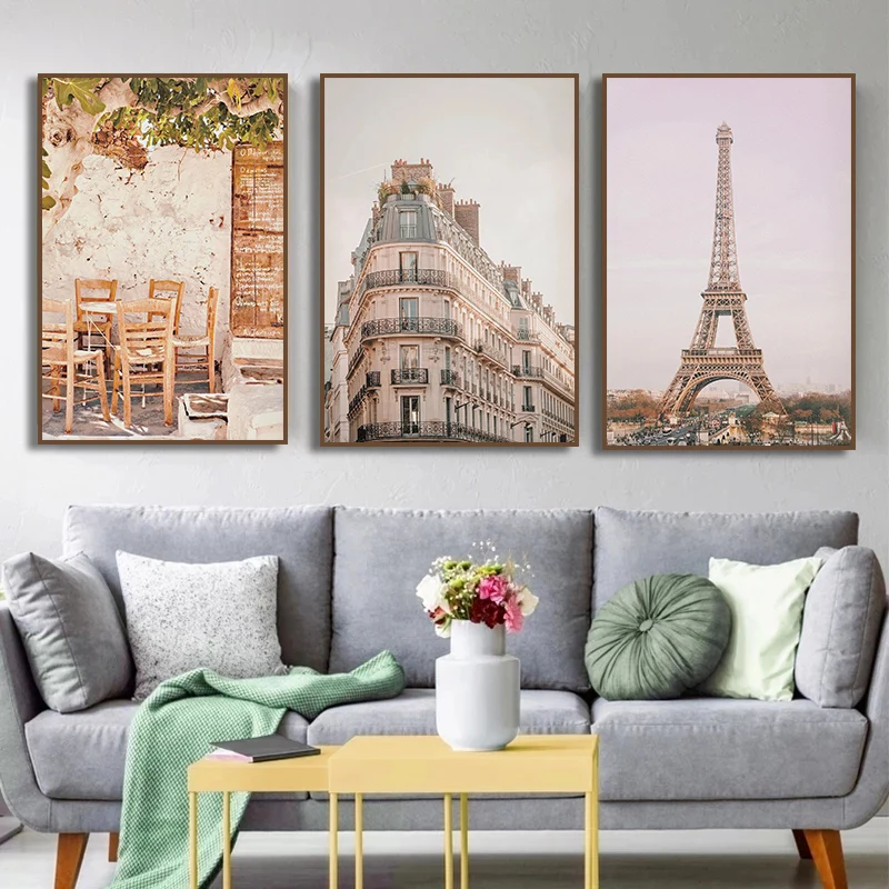 Скандинавская воздушная городская архитектура Греция цветочная Эйфелева башня