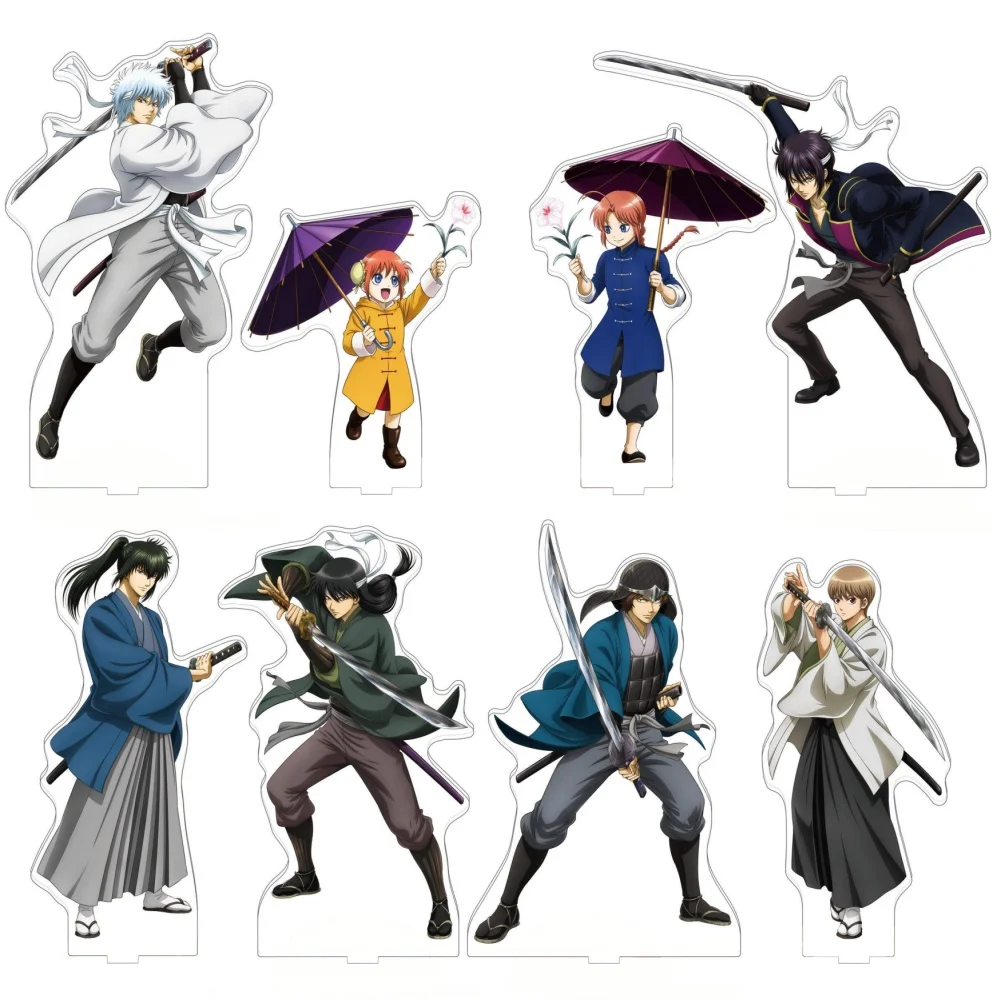 Аниме магазин GinTama Kagura Hijikata Kondo Okita Gintoki Shinpachi акриловая подставка для рабочего