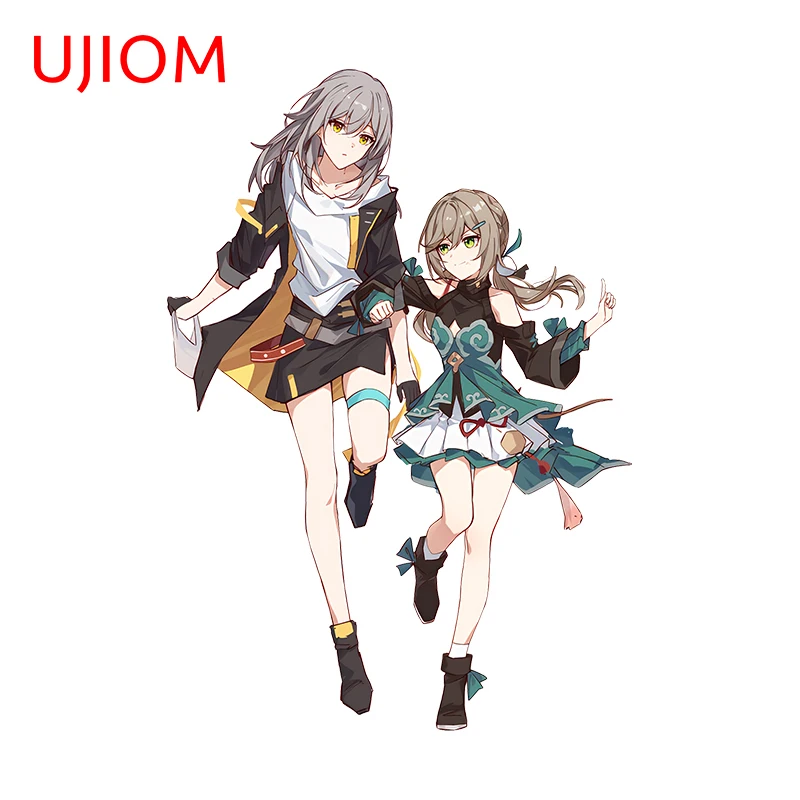 UJIOM 13 см X 9 1 лесбийские цинк стелль Аниме Девушки 3D наклейки на стену Наклейка для