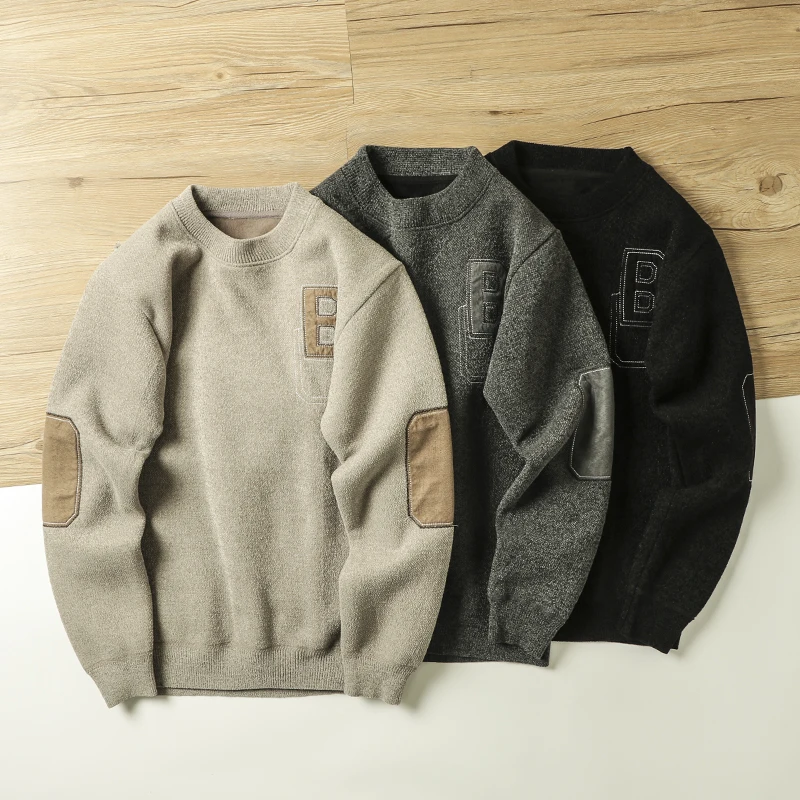 Удобная теплая мужская одежда осенне-зимний лоскутный повседневный толстый