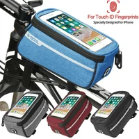 rainproof bicycle pannier mountain bike phone holder mtb bike frame front bag cycling cell mobile phone case bicycle accessories