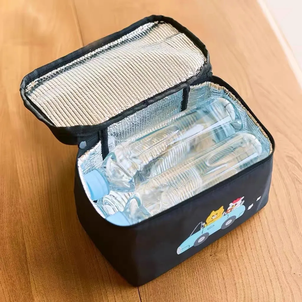 Новый аниме Nora Neko Gundan Yellow Cat женская черная нейлоновая термосумка для еды детские