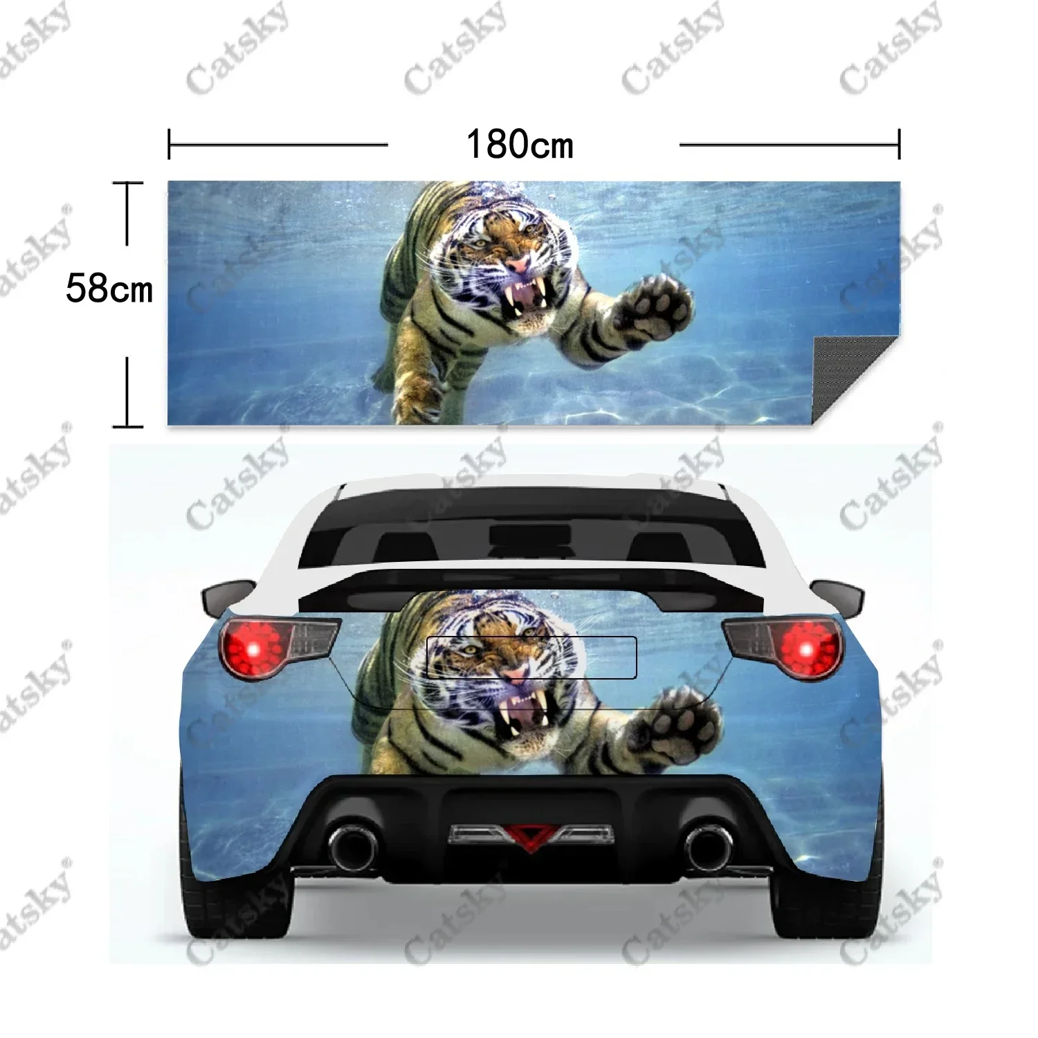 Тигр свирепые животные автомобильные наклейки модификация заднего хвоста