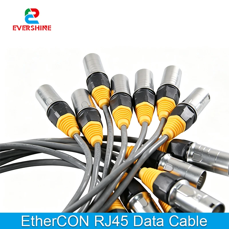 Фото 2 шт. водонепроницаемого кабеля Linko CAT5e EtherCON, 0,8 м / 1,2 м, экранированный кабель передачи данных RJ45, сигнальный кабель для LED-дисплея. №1
