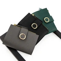women wallet short coin pocket fashion card holder pu leather organizer wallet storage clutch bag