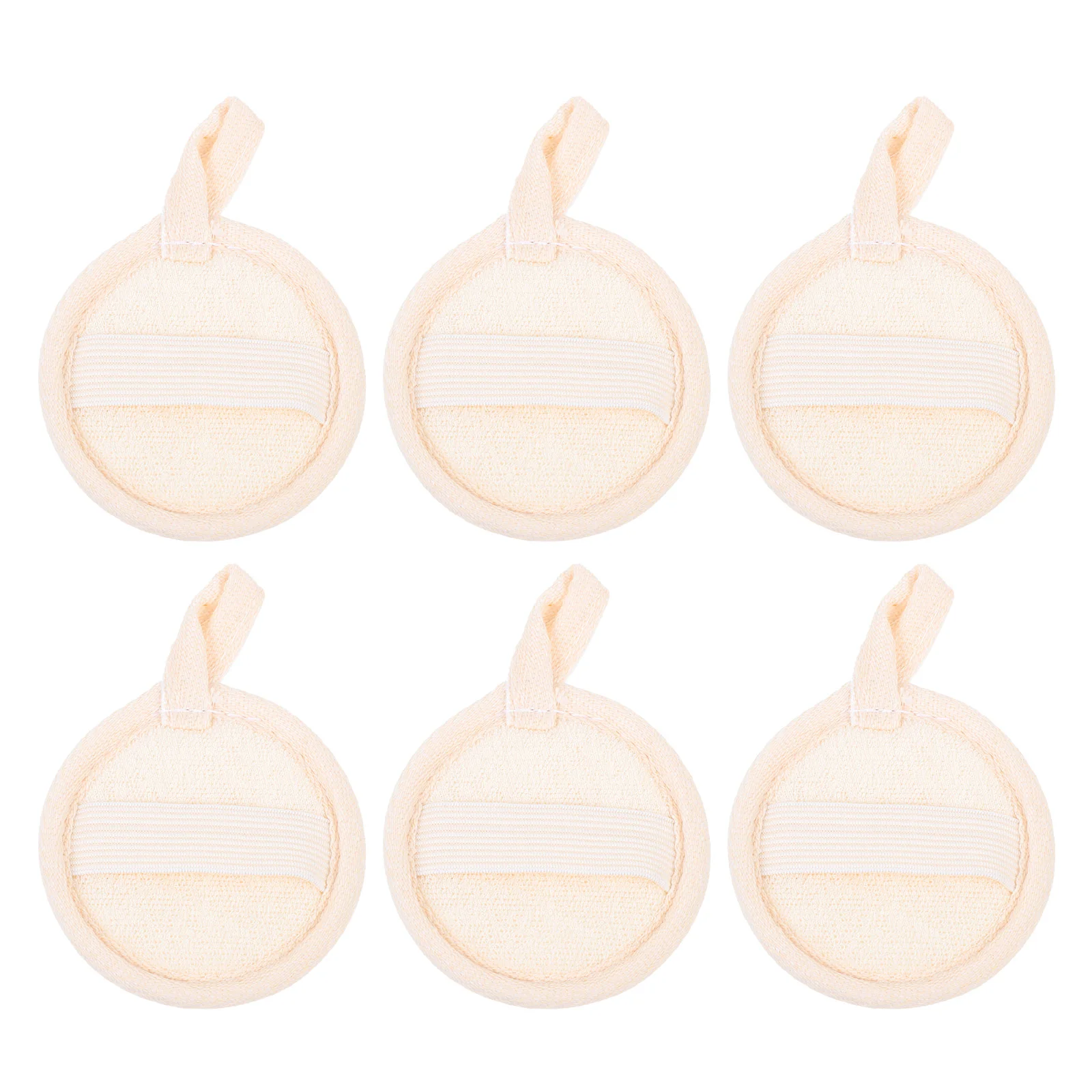 

6pcs Makeup Remover Puff Bath Body Brush Exfoliating Back Scrubber Reusable Facial Pads Exfoliating Loofah Sponge