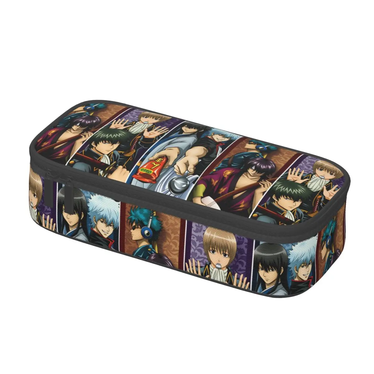 Фото Пенал Gintama Sakata Gintoki Takasugi Shinsuke для хранения больших предметов, сумка-коробка для ручек Kawakami Bansai Okita Sougo, школьные принадлежности №2