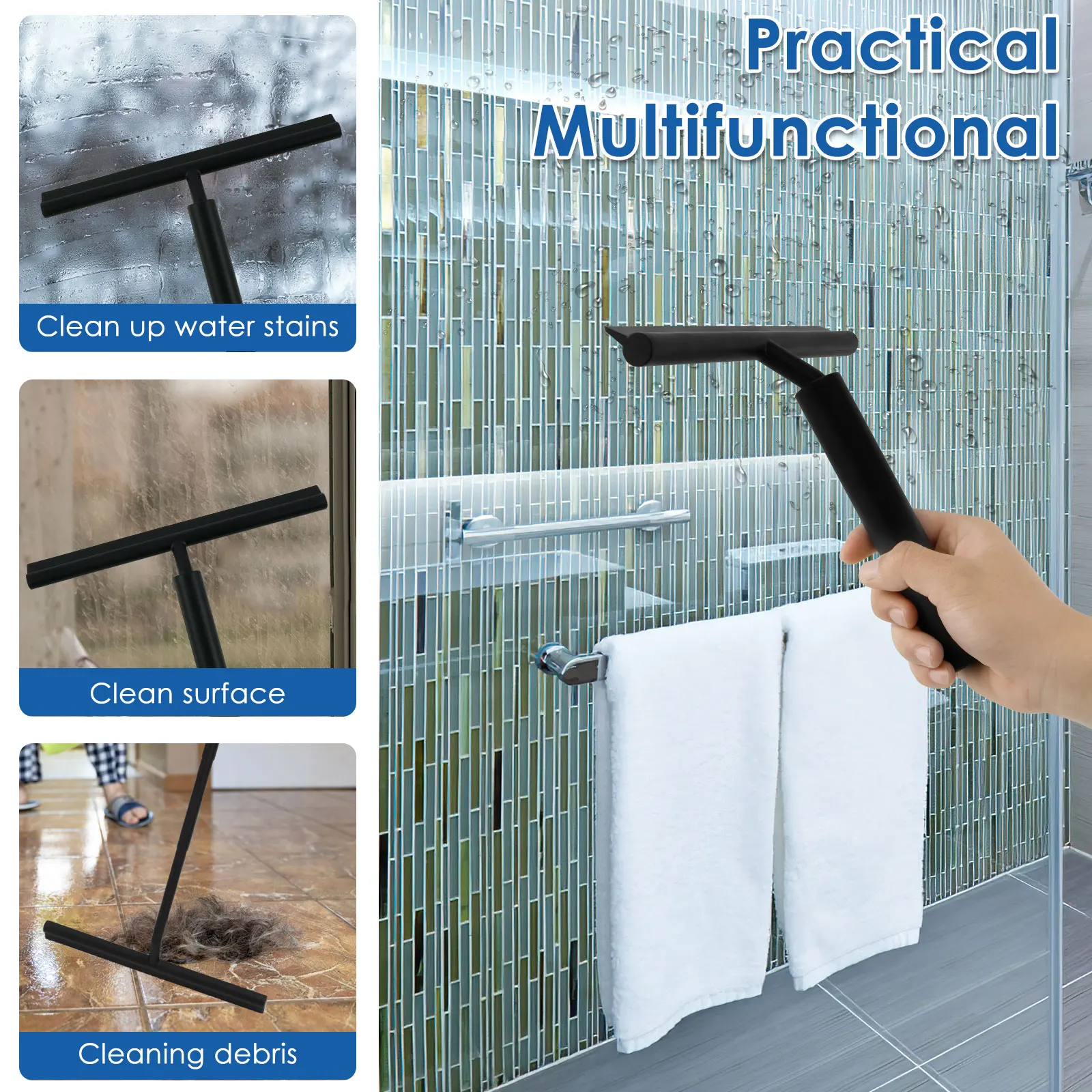 Скребок для мытья душа с телескопической ручкой эффективный скребок окон и пола