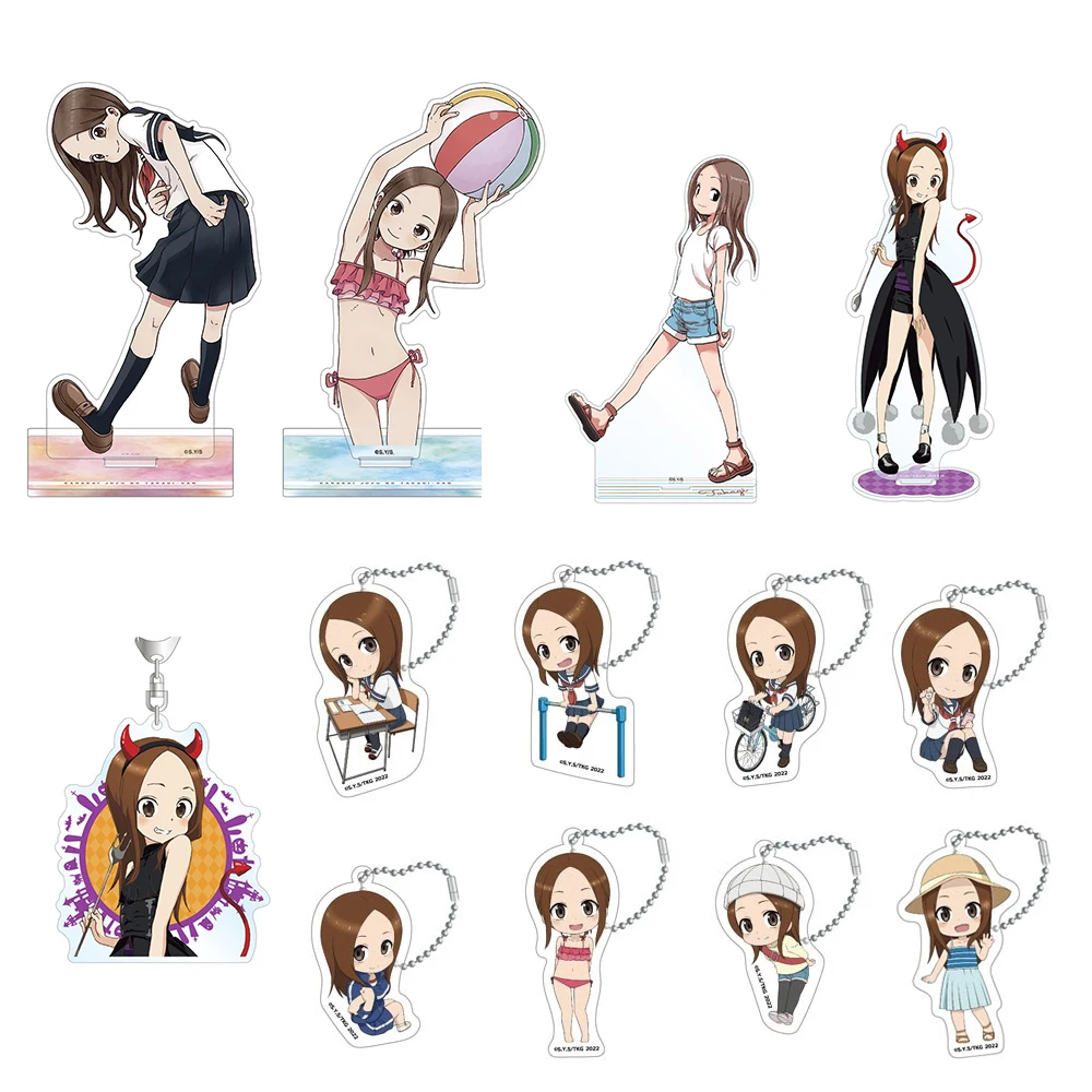 

Anime Teasing Master Takagi-san Takagi Cartoon Acrylic Keychain Stand Figure Display Model Plate Tabletop Decor PendantCosplay