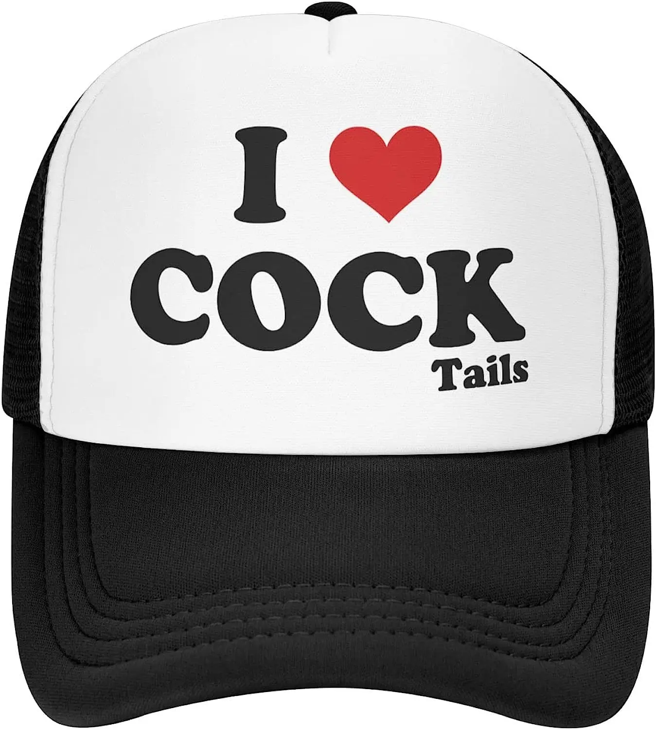 

I Heart Love Cocktail Trucker Hat Funny Gag Gifts for Women Men Black Baseball Hat Summer Hat Mesh Cap for Mens Women
