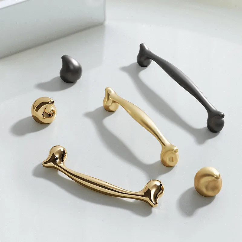 

KK&FING Modern Simple Gold Zinc Alloy Furniture Cabinet Door Handles Drawer Knobs Cupboard Wardrobe Pulls Furniture Hardware