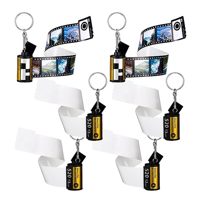 

6Pcs Camera Film Roll Keychain Custom Keychain Sublimation Keychain With Photo Album Picture Women Memory Birthday Scroll Gift