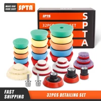 spta 32pcs 123t shape car detail polishing pads mini buffing polishing pads wool pad for car polisher and electric drill