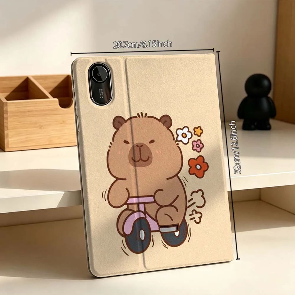 Фото Милый мультяшный чехол с капибарой для планшетов Xiaomi Mi Pad Mini 4 5 6 7 SE Pro Plus, Redmi Pad 2 SE 2025 8.8 11, складной чехол для планшета №4