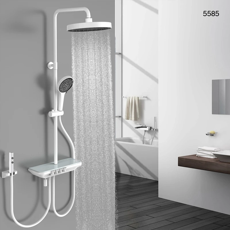 Душевой набор медная Бытовая ванная комната белый серый дождевой Душ