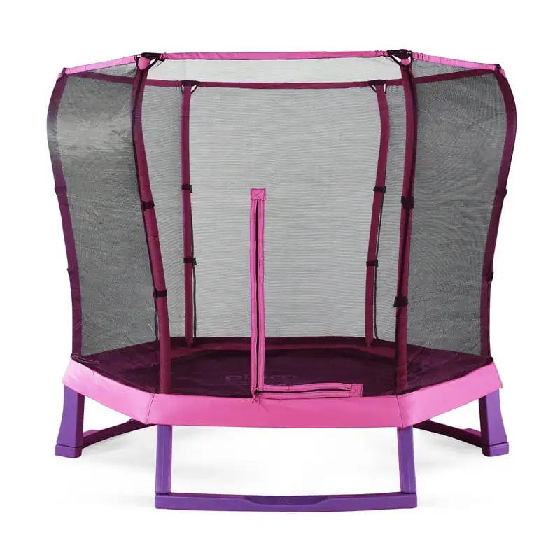 

Trampoline, with Safety Enclosure, Pink/Purple