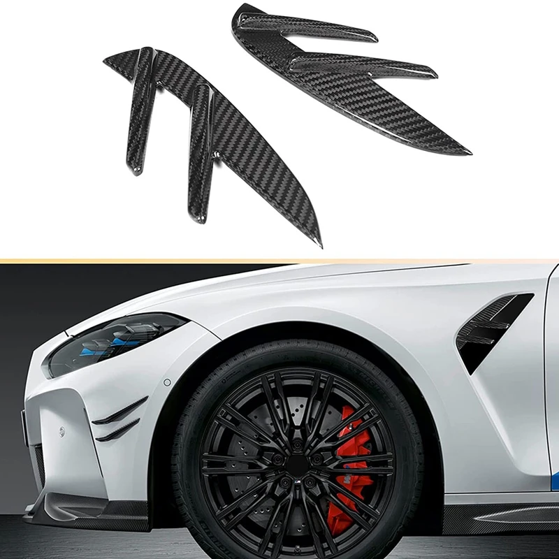 

Real Dry Carbon Fiber Side Front Fender Vent Cover Trim For BMW- M Series M3 G80 2021 2022 Exterior Accessories