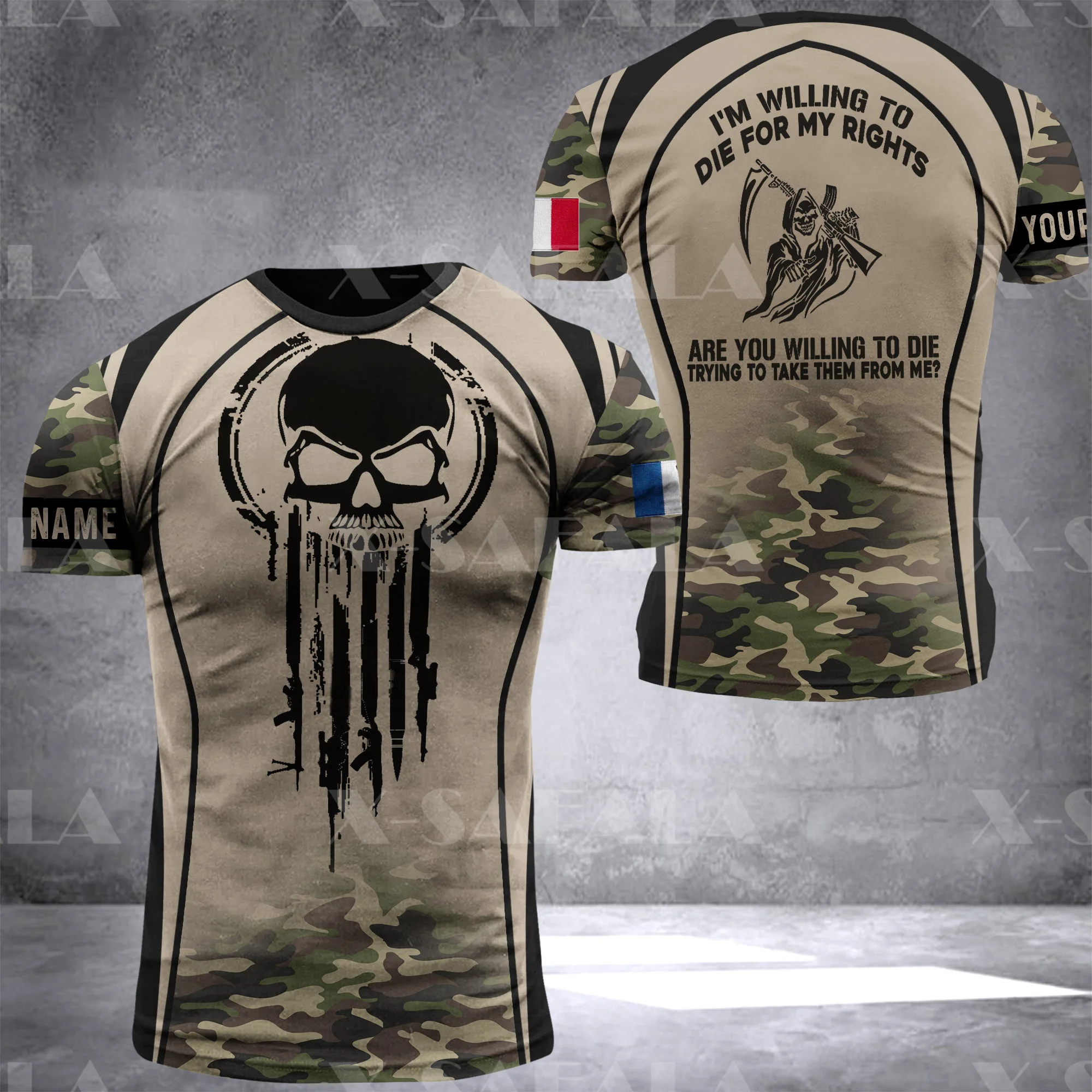 

Футболка Мужская/Женская с 3D-принтом, летняя рубашка из молочного волокна, с круглым вырезом, с флагом страны-солдата, ведущего армии Франци...