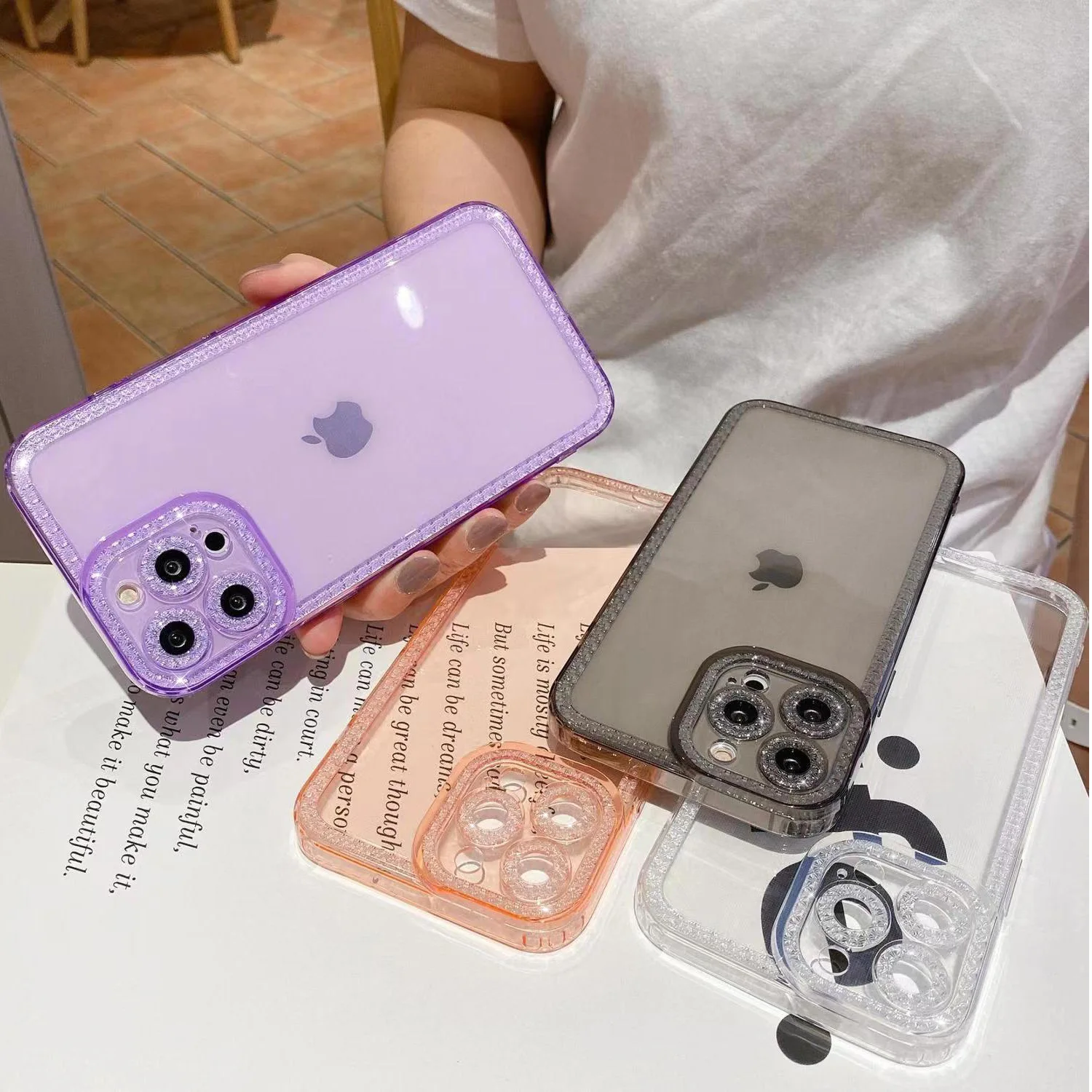 

Flash drill transparent Phone Case For iphone 11 12 13 Pro Max XS X XR 7 8 Plus Fashion new products