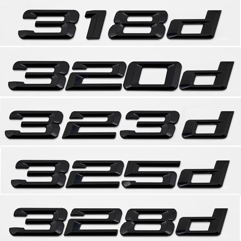 

3D ABS 320d 325d 328d 330d 335d 318d Car Trunk Letters Logo Badge Emblem Decals Sticker For BMW 3 series E46 E90 F30 F31 F34 G20