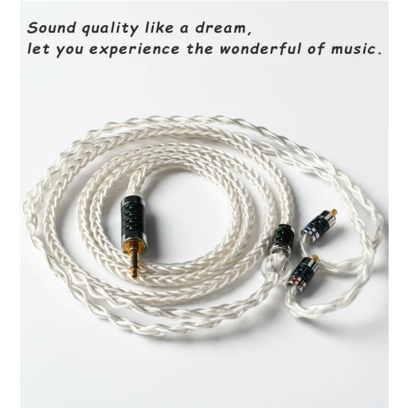 

Толстый 8-жильный посеребренный 2,5/3,5/4,4 мм сбалансированный соединитель Высокоточный кабель для обновления 0,75 0,78 2-pin/mmcx для DB3 TFZ