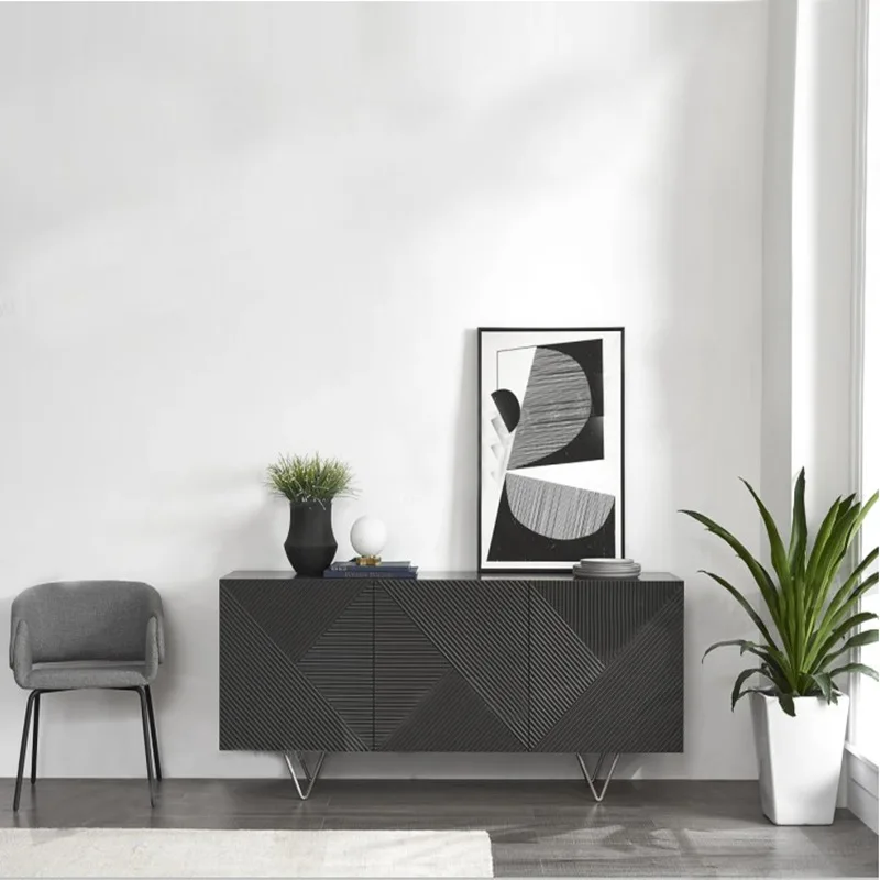 Серо-серый сервант для выпечки лак креативная индивидуальность чайный шкаф в