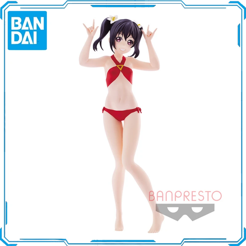 В наличии оригинальная фигурка Bandai BANPRESTO EXQ Nico Yazawa SUMMER ver.Action Figure Animation ToyGift Model Collector