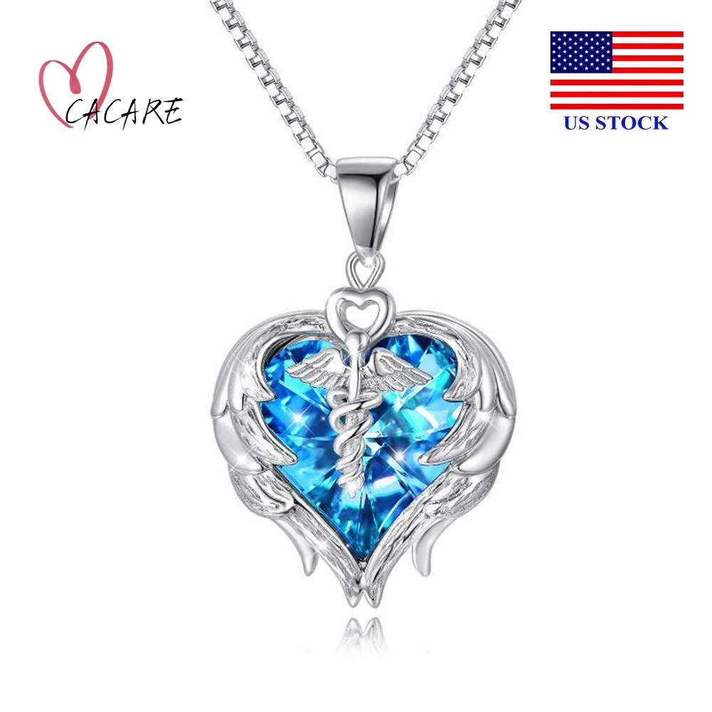 

Sterling Silver Heart Necklace Infinity Jewelry Wings Pendant Necklaces Women Girl Gift for Friend/Family/lover F1262