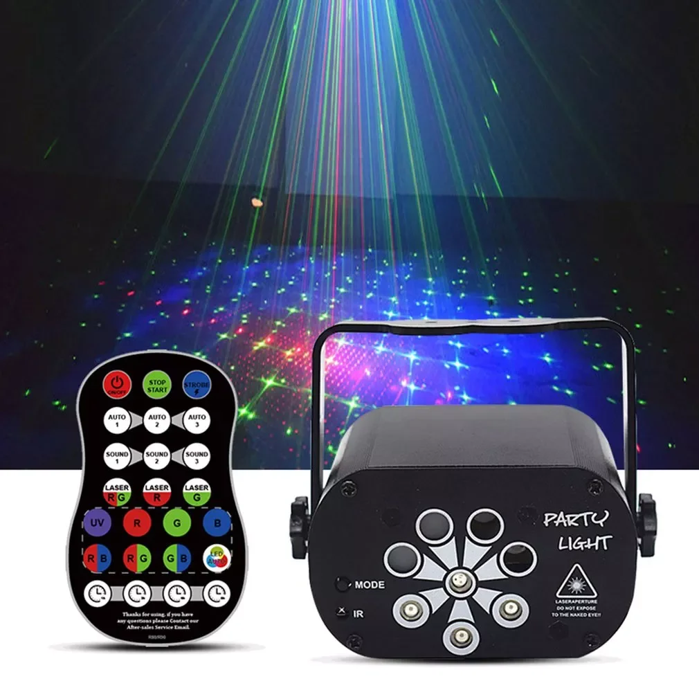 8 Holes129 Patterns USB Powered Led Laser Sky Projector Light RGB UV DJ Party Light Fixture For Bedroom Birthday Atmosphere Lamp enlarge