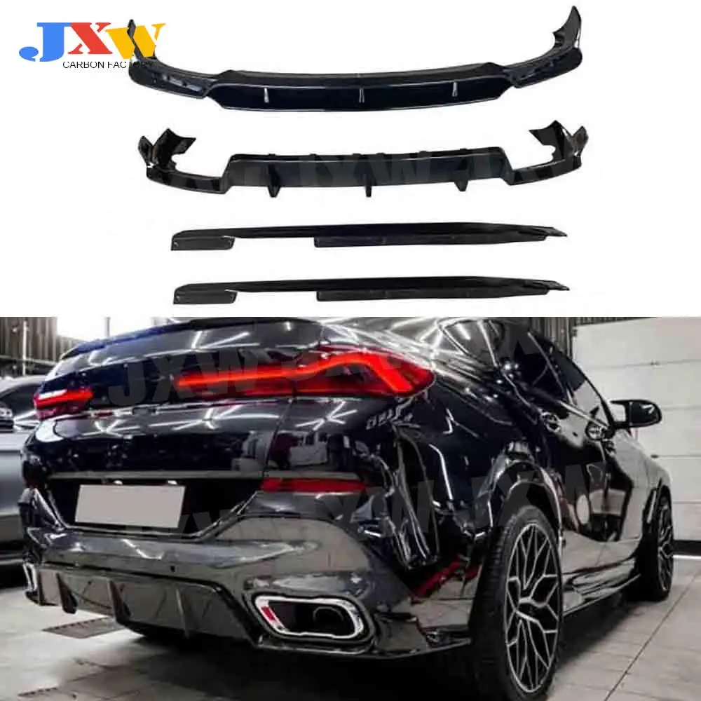 Передняя губа из углеродного волокна задний диффузор разветвители боковые юбки - Цена: 90311