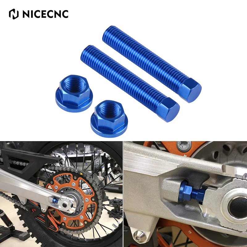 

NiceCNC M10 Rear Axle Blocks Chain Adjuster Bolt Screw For Husqvarna TC FC TX FX TE FE FS 125-701 2014-2023 Enduro 701 2016-2022