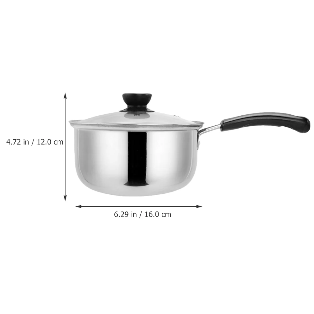 

Stainless Steel Soup Pot Sauce Pan Handle Kitchen Utensils Food Household Noodle Milk Saucepan Cooking Stew Pots For