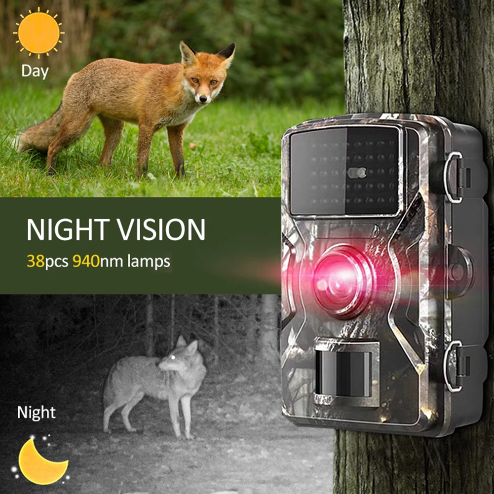 

Mini Trail Camera 16MP 1080P Wildlife Scouting Camera with 12M Night Vision Motion Sensor IP66 Waterproof Monitoring Tracking