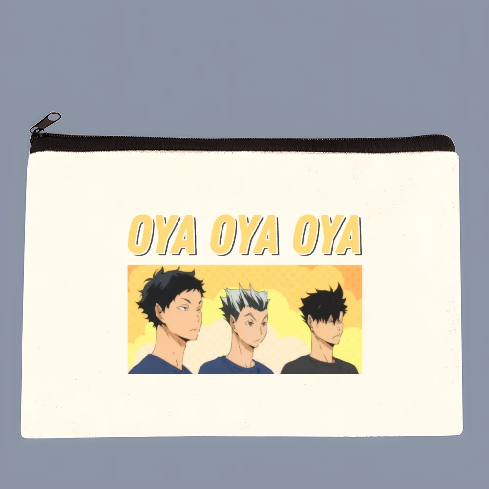 Холщовая Сумка для волейбола с аниме Oya Haikyuu манга Shoyo Kuroo Bokuto сумка-клатч на молнии