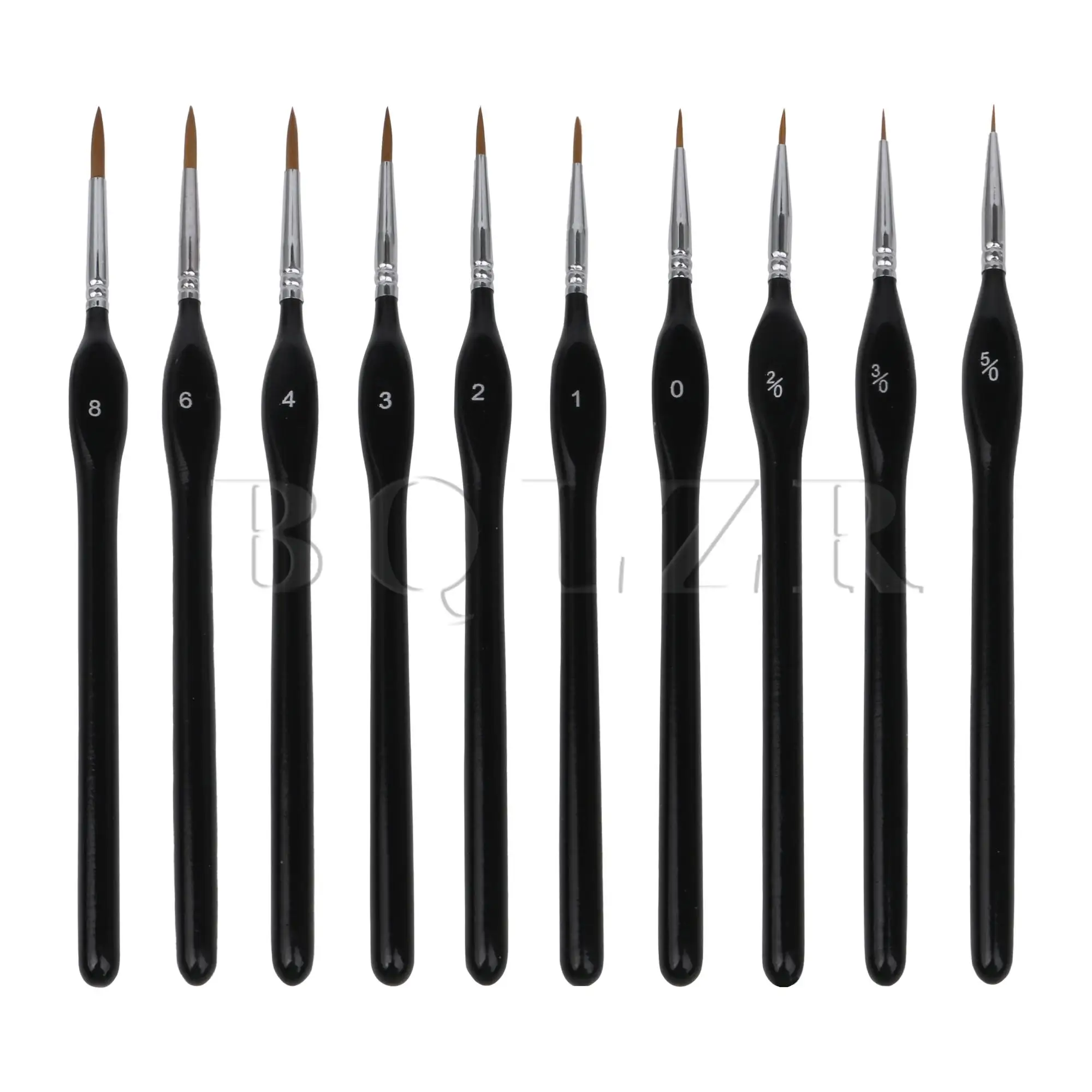 

BQLZR 10Pcs Miniature Painting Brush Set Professional Detail for Art Model