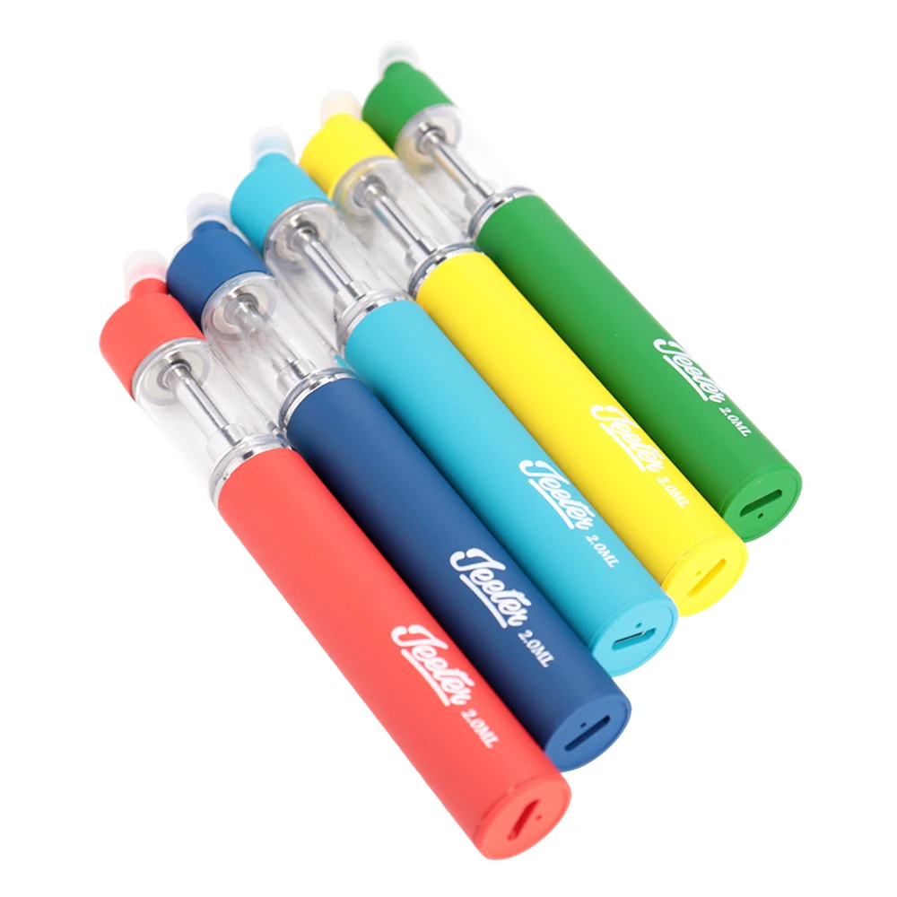 

5Pcs JEETER Rechargeable E Cigarettes Device 2.0ml Empty Vape Pen Thick Oil Cartridges Pod 650mAh Battery Wax Vaporizer Pen