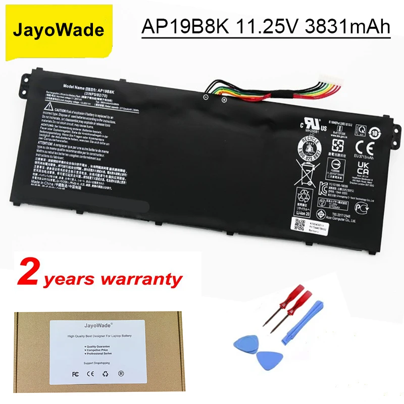JayoWade Новый AP19B8K Аккумулятор для ноутбука ACER Aspire A314 A315 A317